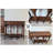 Rustic Wooden Accent Table with Three Arches