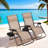Zero Gravity Chair Set of 2, Outdoor Folding Lounge W/Detachable Headrest & Holder Tray, Adjustable PVC-coated polyester Lawn Reclining, No Assembly Required, for Patio, Backyard, Garden, Poolside,-1255175515