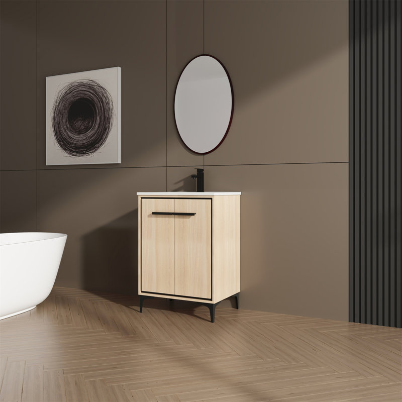 Base de meuble-lavabo avec lavabo, 24"