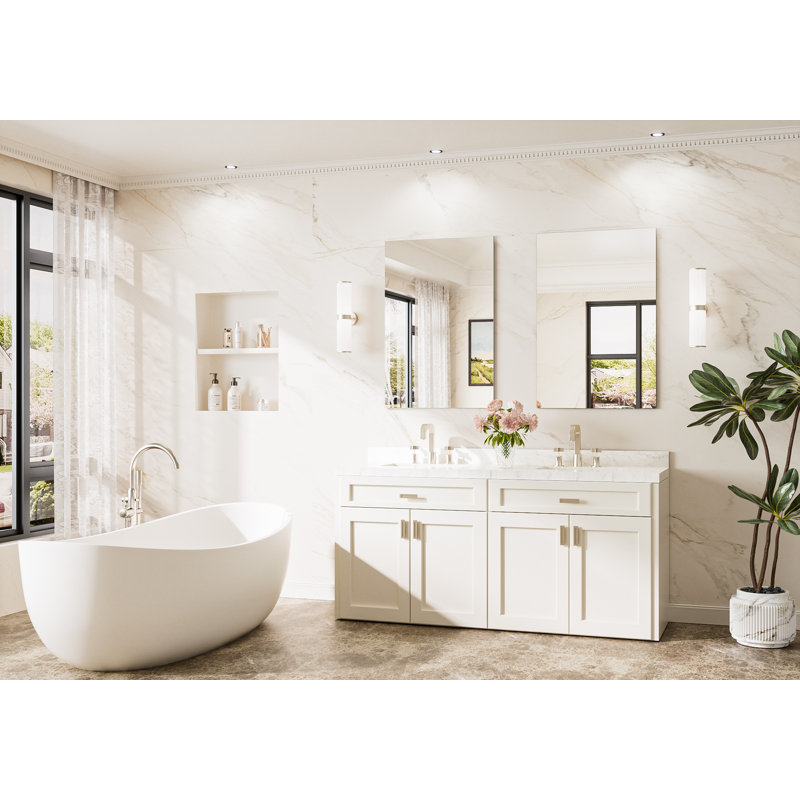 Miroir de salle de bain sans cadre, Rectangulaire, 36 po x 24 po
