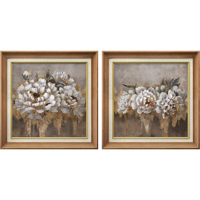 Ensemble de 2 peintures sur toile encadrées