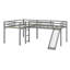 L-Shaped Loft Bed With Ladder And Slide-728038386