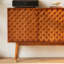Buffet de rangement rétro en bois massif-102745245