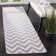 Emek Hand Woven Flat Weave Wool/Cotton Chevron Rug in Purple/Ivory