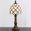 Petite petite lampe de table d'appoint Tiffany Crystal White