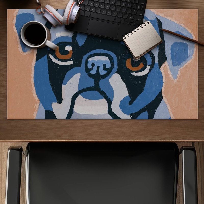 Flash the pug - 14.00"x24.25" Desk mat