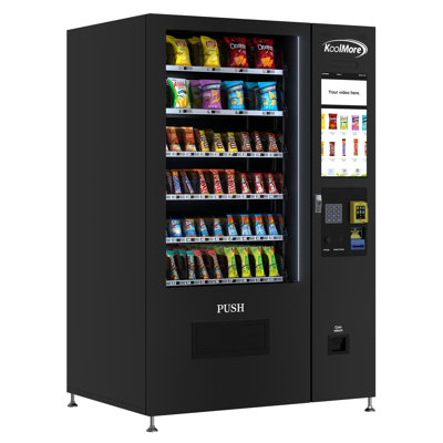Non-Refrigerated Snack Vending Machine 60 Slots, CC Reader and Bill acceptor, 22 In. Touch Screen