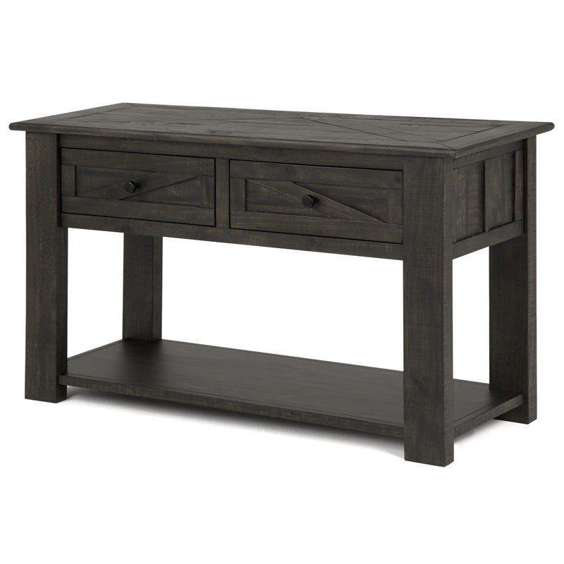 Amed 50'' Console Table, Weathered Charcoal