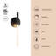 Jeanie 18-in Matte Black dimmable LED Wall Sconce