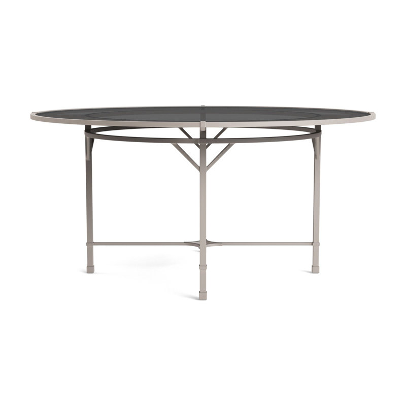 Venetian Outdoor Round Dining Table, Dove Smooth, 60" D