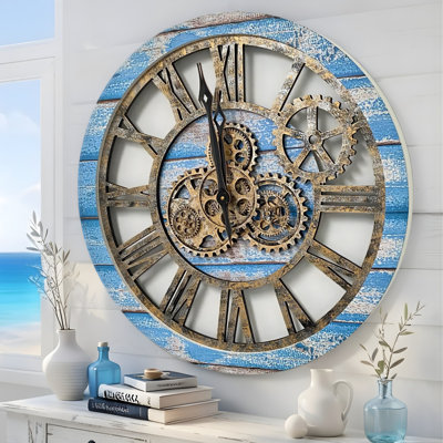 Solid Wood Skeleton Wall Clock