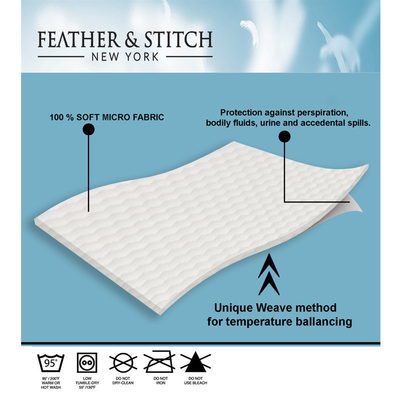 Mattress Encasement, 100% Waterproof 5-Sided Mattress Protector, King