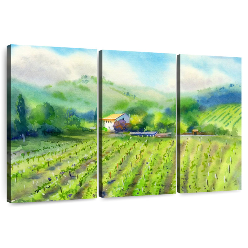 Alvord Vineyard Landscape, 24" H x 38" W