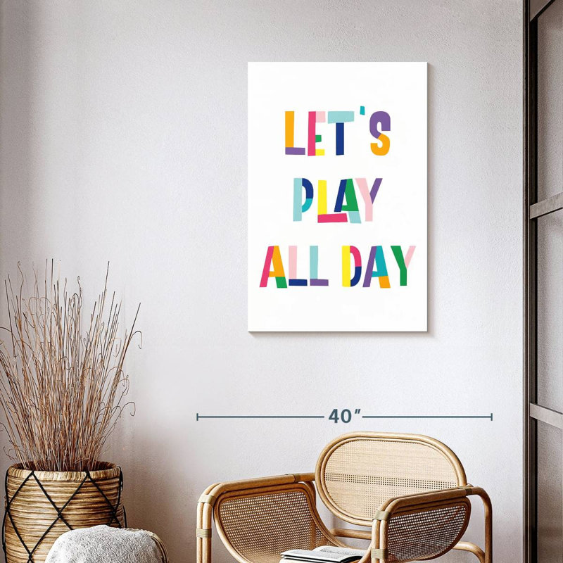 " Nursery Play All Day " by IvaCuddlyMural, 36" H x 24" W x 1.25" D