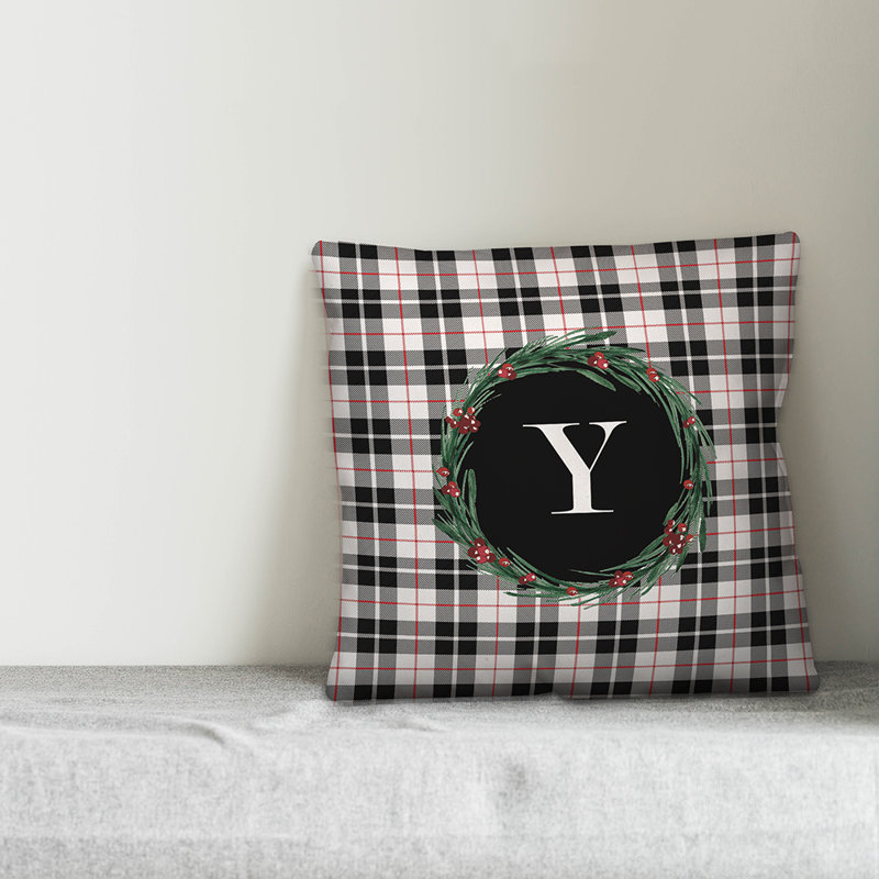 Checkered Throw Pillow, Y