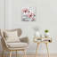Art mural sur toile rose 16 "x 16"