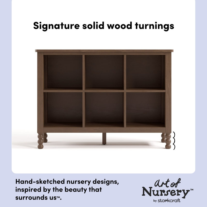Rio 6 Cube Storage Organizer Bookcase, Hazelnut