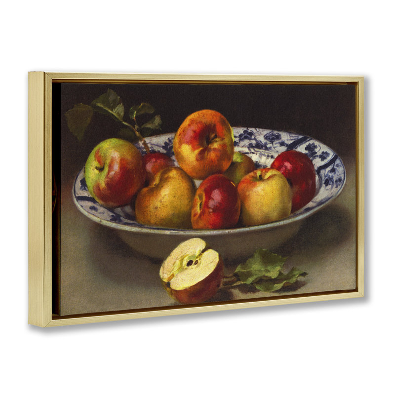  Mixed Apples Still Life Canvas by Tina Higgins Designs, Inc., H 17 po x l 25 po, Cadre flottant métallique doré