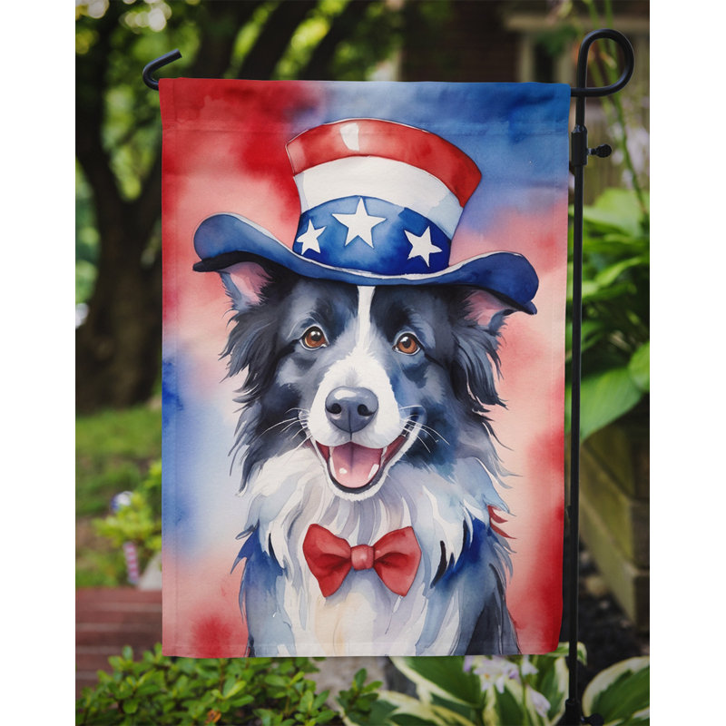 Drapeau patriotique du jardin américain, Border Collie