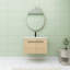 Meuble-lavabo mural simple 30 po avec comptoir en résine, beige