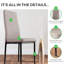Eubanks Faux Leather Modern Tall Back Dining Chairs Set with Metal Legs & Diamond Stitching-610656263-619425816