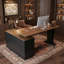 Bureau pour travailler debout en L réglable en hauteur de 55,1 po x P 47,2 po x H 29,5-45,3 po
