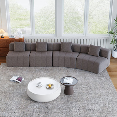 Canapé modulaire courbé Chenille