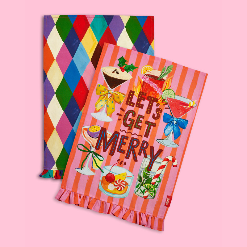 Let's Get Merry Tea Towel Kitchen Towel