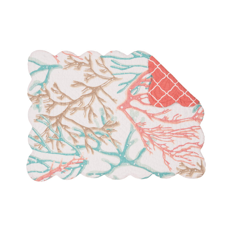 Ensemble de napperons en coton 6 pièces Purcell, Écume de mer