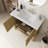 36" Modern Bathroom Vanity With Rectangle Ceramic Sink-447918278