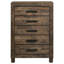 Commode de chambre 5 tiroirs Golden Brown