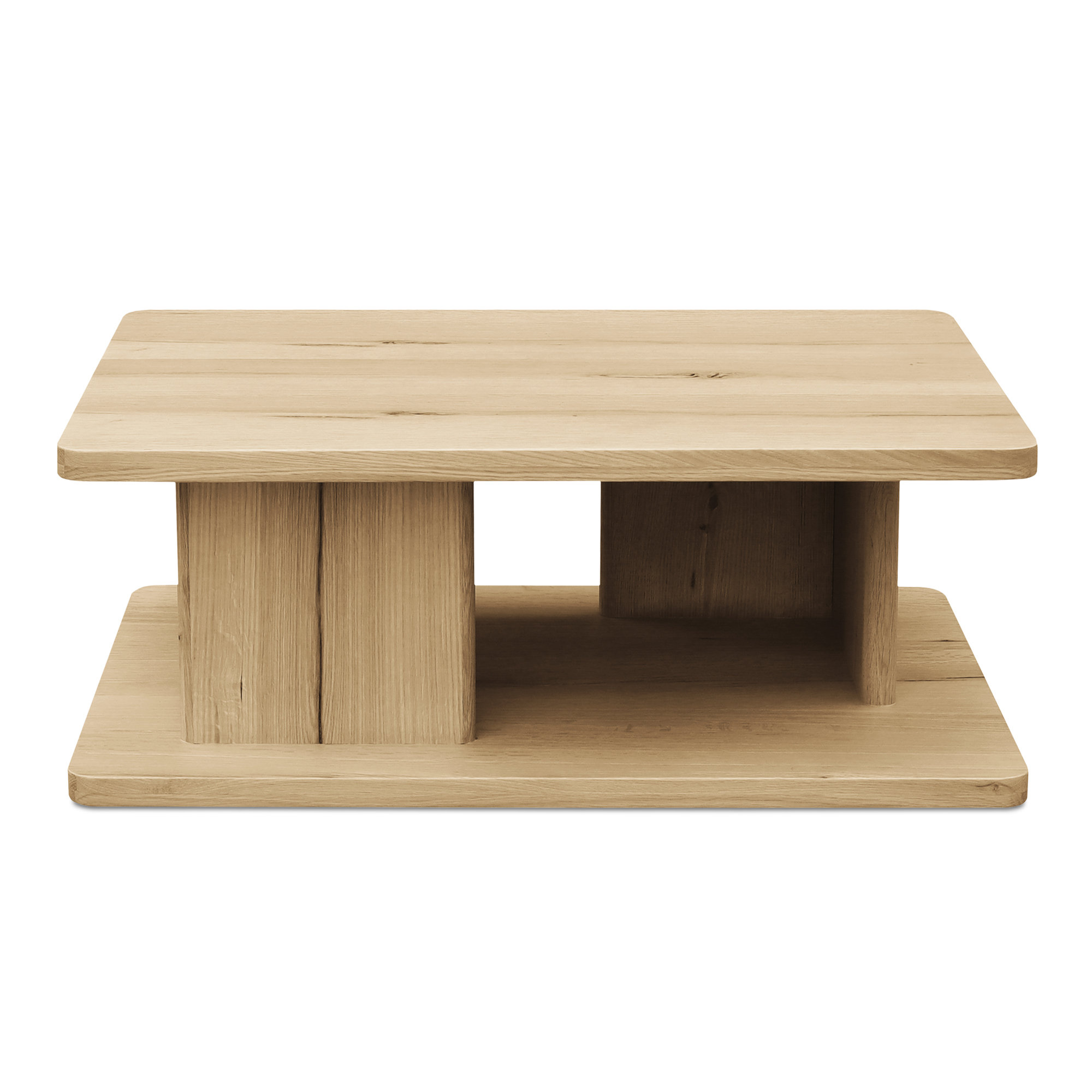 Andre Coffee Table, 16" H x 64" L x 48" W, Rustic Oak