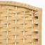 Paravent 6 panneaux, sangle de séparation d'intimité de 5,6 pi. Bois naturel, tissé à la main pour les sangles de chambre à coucher et de bureau à domicile, cloison de pièce.