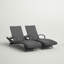Ensemble de chaises longues inclinables de 79,5 po de longueur Billur-246469360