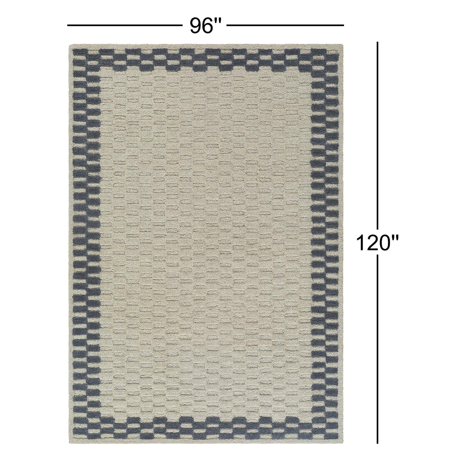 Hand-Tufted Geometric Pattern Rug, Rectangle 8' x 10'