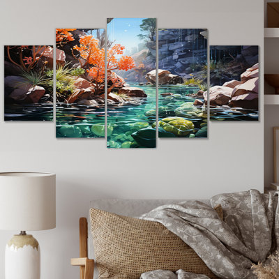 Aquariums Marine Wonders I - 5 pièces sur toile tendue