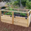 Lit de jardin surélevé en cèdre rouge de l'Ouest avec porte d'accès l 6 pi x P 3 pi