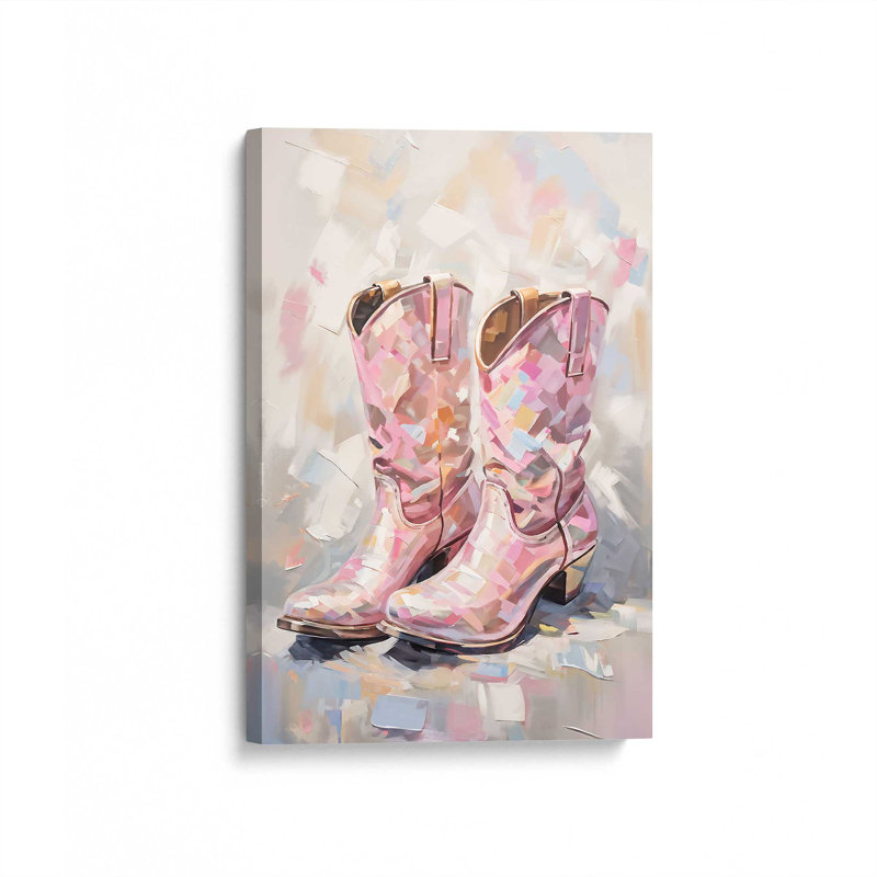 «Cowgirl Essentials in Pink I», toile tendue, H 30 po x l 20 po