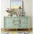 American Country-style Patterned Green Sideboard