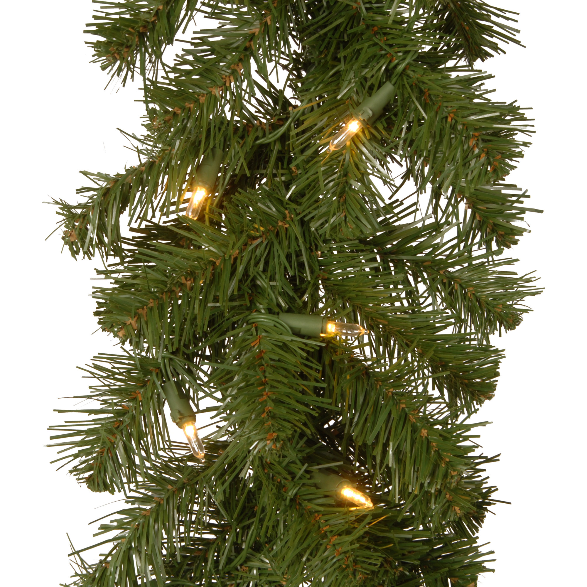 The Holiday Aisle® 9ft. North Valley Spruce Garland with Dual Color LED Lights