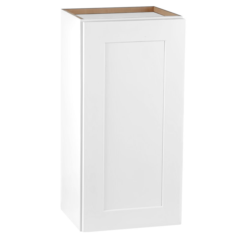 Armoire murale en bois blanc abordable avec une porte, deux tablettes, une fonction de fermeture en douceur et un assemblage rapide pour le salon de salle de bain l 21 po x P 30 po.