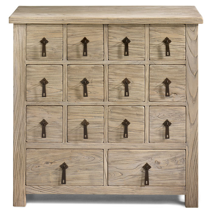 Jixi Solid Wood 90 cm W Chest of 14 Drawers