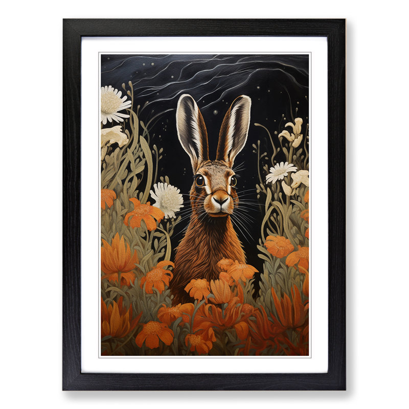 Hare Tachisme Art - Framed Print