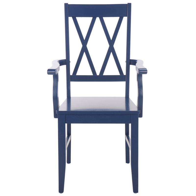Yelena Double X-Back Arm Chair, Dark Blue