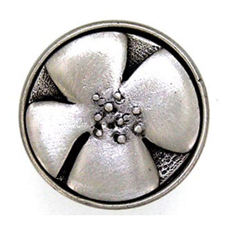 Poignée Bloom de 1 1/4 po de style moderne, Étain satiné