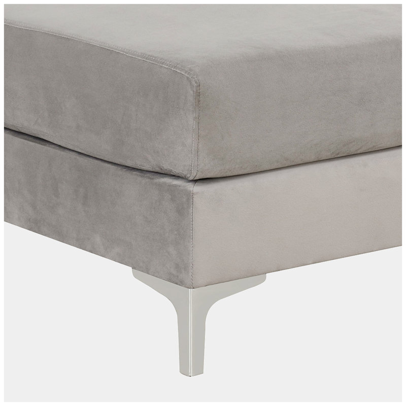 Canapé modulaire Syrine, Velours gris
