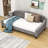 Haval Tufted Upholstered Daybed With Arms-1070206294