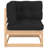  Corner Sofa Anthracite Solid Pinewood Medium Modular