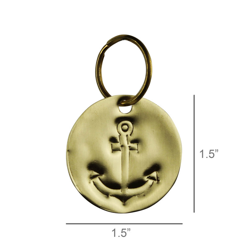 Pressed Brass Keychain - Anchor