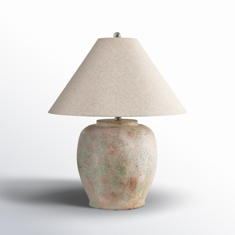 Lampe de table Kiku, Blé, Crème / Rouge / Vert